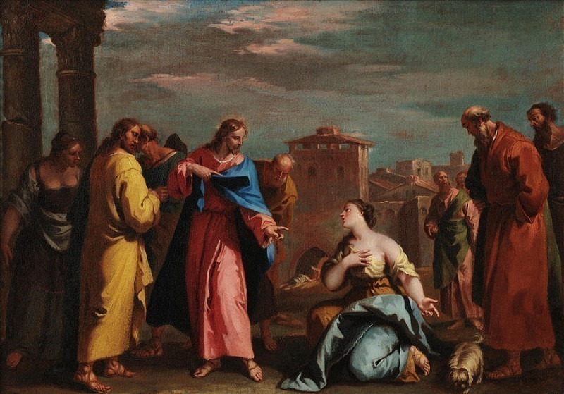 Christ and the Adultress. Sebastiano Ricci
