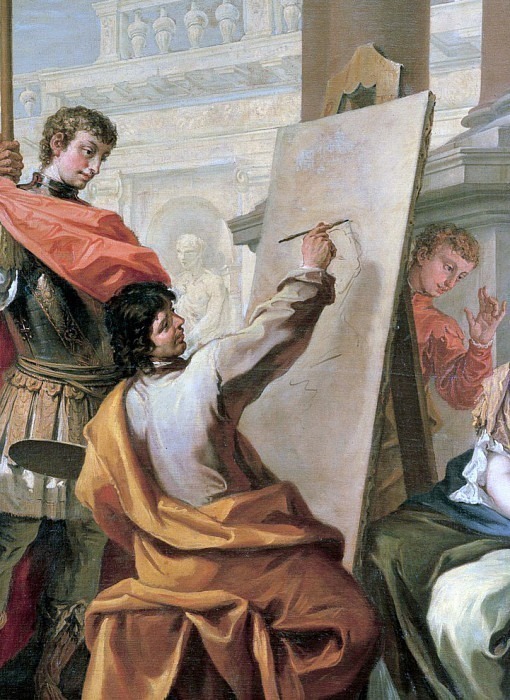 Apelles Making a Portrait of Pancaspe. Sebastiano Ricci