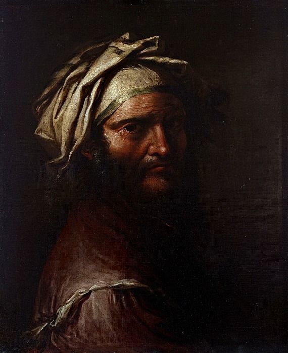 Head of a Man with a Turban. Salvator Rosa