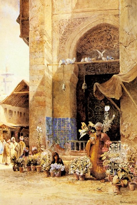 Цветочный рынок в Дамаске. Чарльз Робертсон