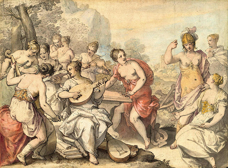 Минерва и музы. Ханс Роттенхаммер