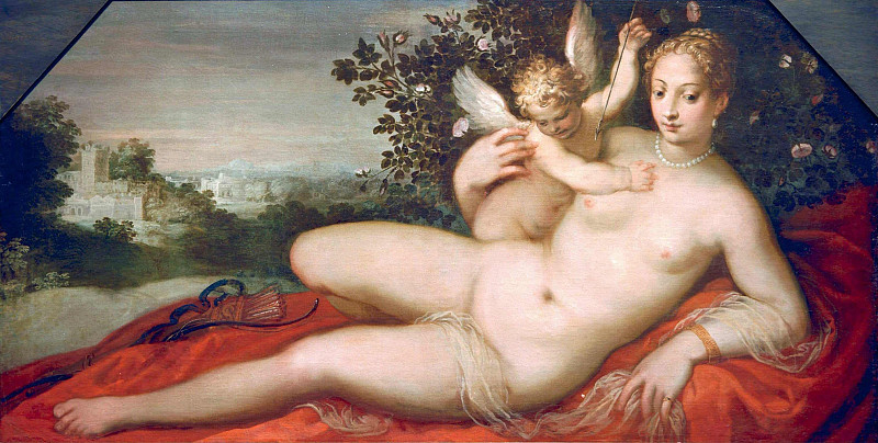 Отдыхающая Венера с Купидоном. Ханс Роттенхаммер