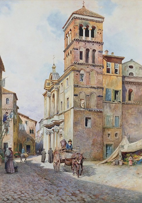 View of Santa Maria in Monticelli. Ettore Roesler Franz
