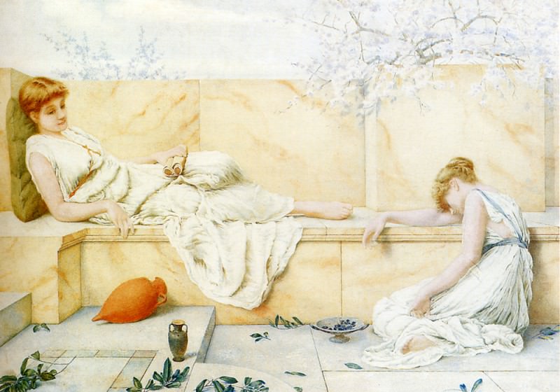 Two Classical Figures Reclining. Henry Ryland