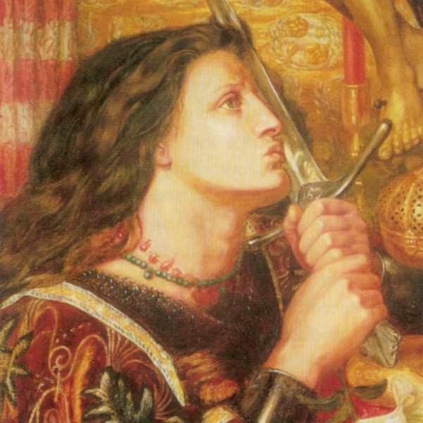 Жанна д’Арк, целующая меч освобождения. Данте Габриэль Россетти