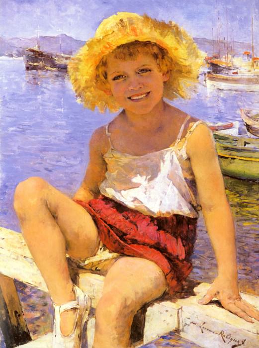 Robiquet Marie Lucas Girl By The Harbour. Мари Лукас Робикет