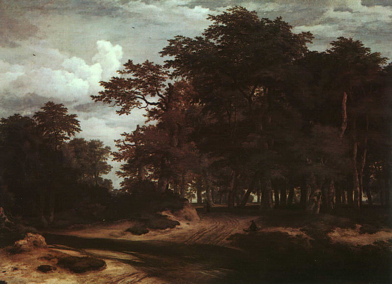 Ruisdael The Great Forest, oil on canvas, Art History Museum. Jacob Van Ruisdael