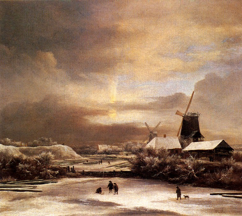 Ruisdael Jacob Issaksz Van Winter Landscape. Jacob Van Ruisdael