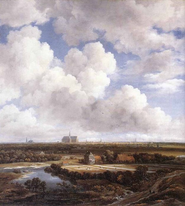 RUISDAEL Jacob Isaackszon van View Of Haarlem With Bleaching Grounds. Jacob Van Ruisdael
