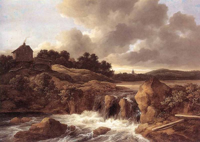 RUISDAEL Jacob Isaackszon van Landscape With Waterfall. Jacob Van Ruisdael