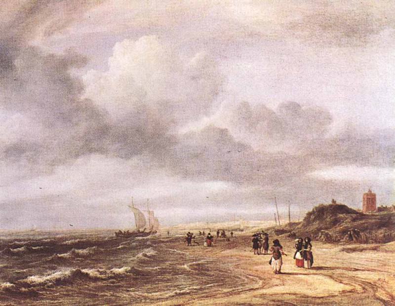 RUISDAEL Jacob Isaackszon van The Shore At Egmond an Zee. Jacob Van Ruisdael