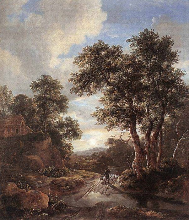 RUISDAEL Jacob Isaackszon van Sunrise In A Wood. Jacob Van Ruisdael