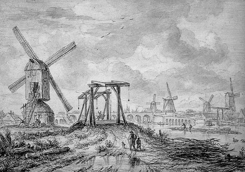 Ruysdael van Jacob View on Hogesluis Amstel Sun. Якоб ван Рёйсдал