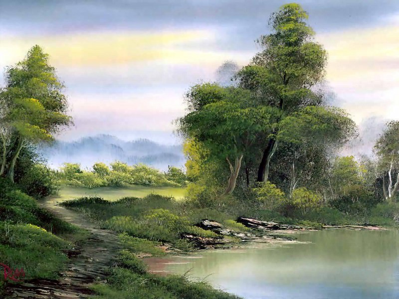 bob ross csg028 secluded lake. Боб Росс