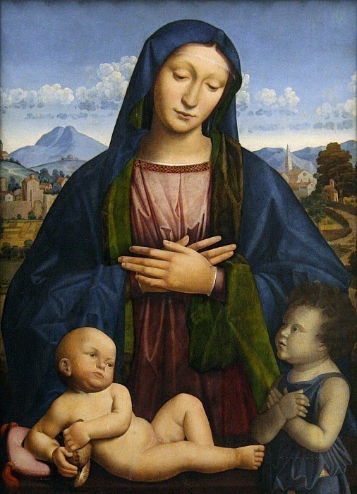 Мадонна с младенцем и младенцем Иоанном Крестителем. Антонио Римпатта