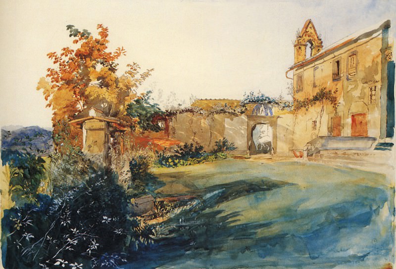 Ruskin John The Garden of San Miniato near Florence 1845. Джон Рескин