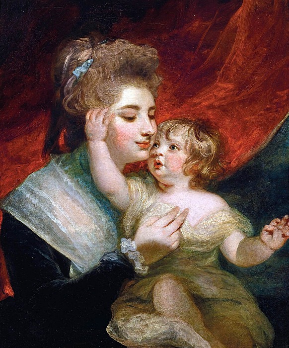 Portrait of Lady Dashwood (1763-1796) and her son, Henry George Mayne (1782-1803). Joshua Reynolds