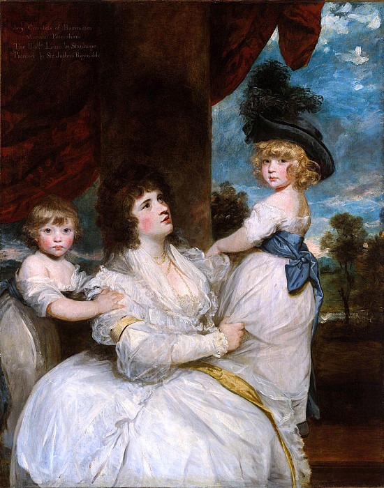 Portrait of Jane, Countess of Harrington, with her Sons, the Viscount Petersham and the Honorable Lincoln Stanhope, Joshua Reynolds