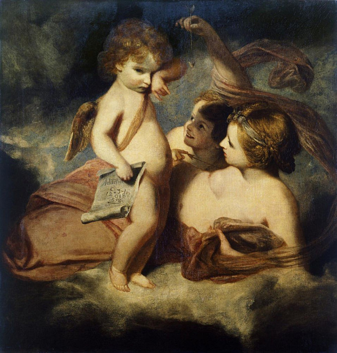 Venus Chiding Cupid for Learning to Cast Accounts, Joshua Reynolds