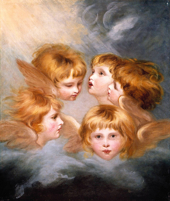 Heads of Angels; Miss Frances Gordon. Joshua Reynolds