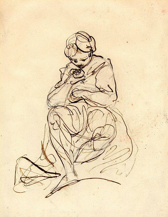 Study of a Seated Woman. Joshua Reynolds