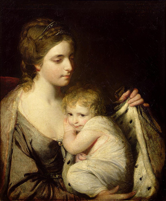 Maria Walpole Countess of Waldegrave and her Daughter, Elizabeth Laura , Joshua Reynolds