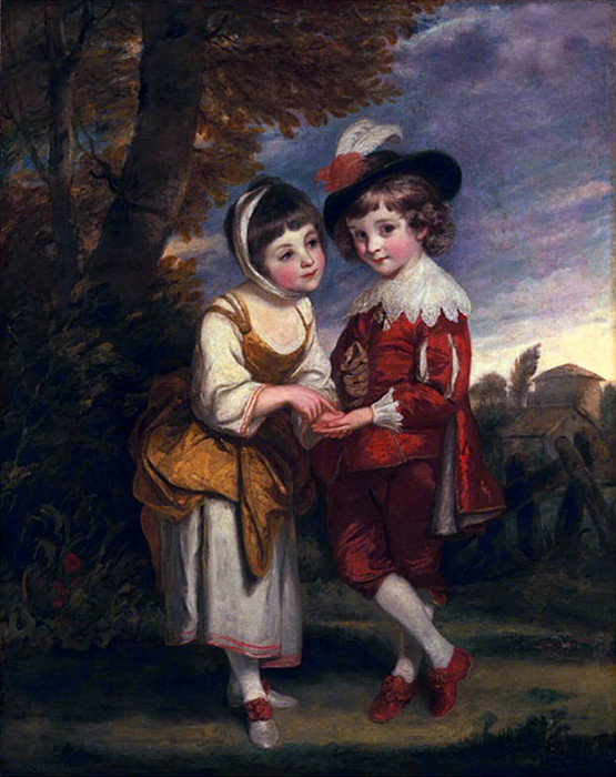 Lord Henry Spencer and Lady Charlotte Spencer, later Charlotte Nares: The Young Fortune Tellers,..., Joshua Reynolds