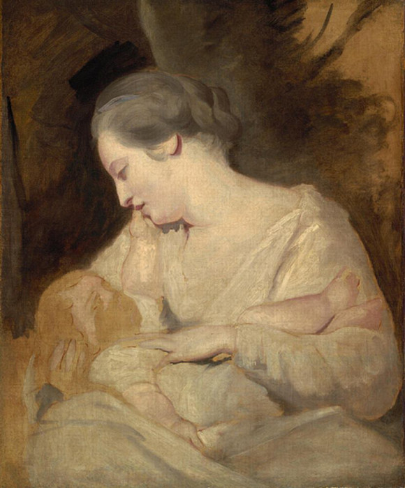 Mrs. Hoare Holding her Child. Joshua Reynolds