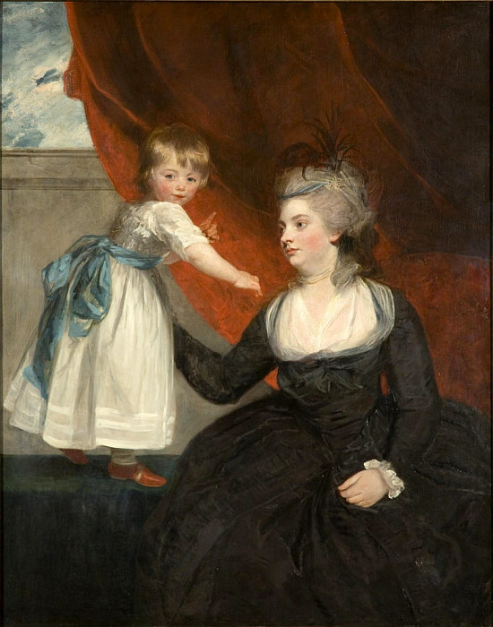 The Honourable Frances Courtenay, Lady Honywood and her Daughter. Joshua Reynolds
