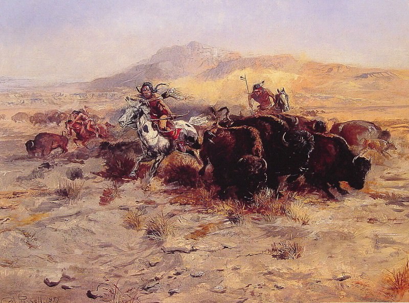 Buffalo Hunt. Чарльз Мэрион Рассел