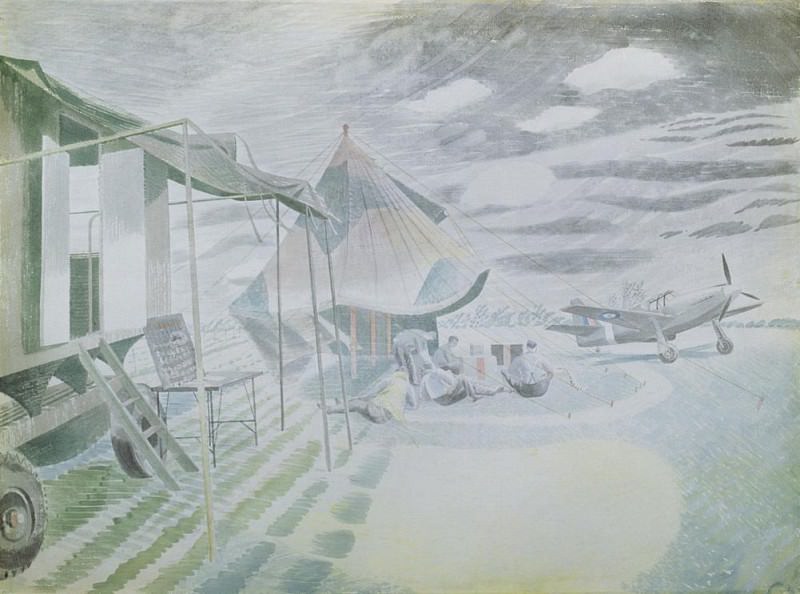 Mustang and Tent. Eric Ravilious