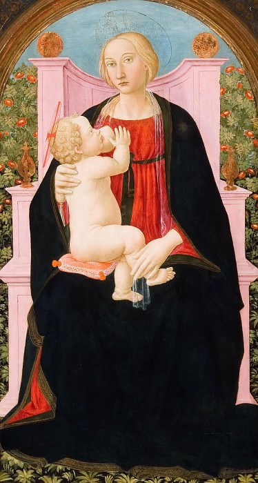 Мадонна на троне, кормящая Младенца Иисуса, Козимо Росселли