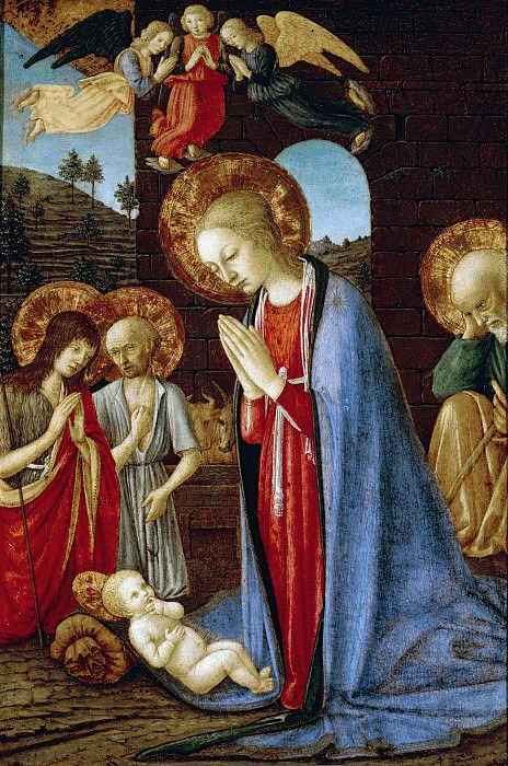 Поклонение Младенцу Иисусу со святыми. Козимо Росселли