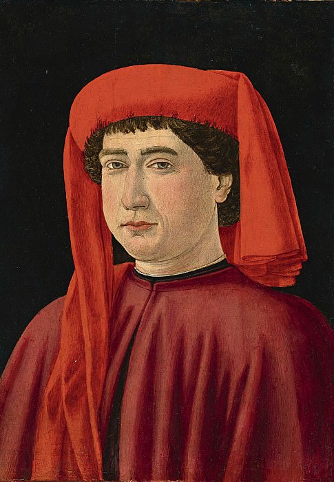 PORTRAIT OF A GENTLEMAN, SAID TO BE FRANCESCO DATINI. Cosimo Rosselli