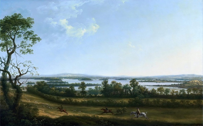 Lough Erne from Knock Ninney, with Bellisle in the distance, County Fermanagh, Ireland