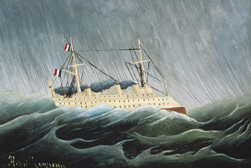The Ship in the Storm, Rousseau - 1600x1200 - ID 8146. Анри Руссо