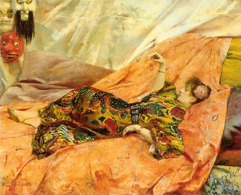 A Portrait of Sarah Bernhardt. Georges Antoine Rochegrosse
