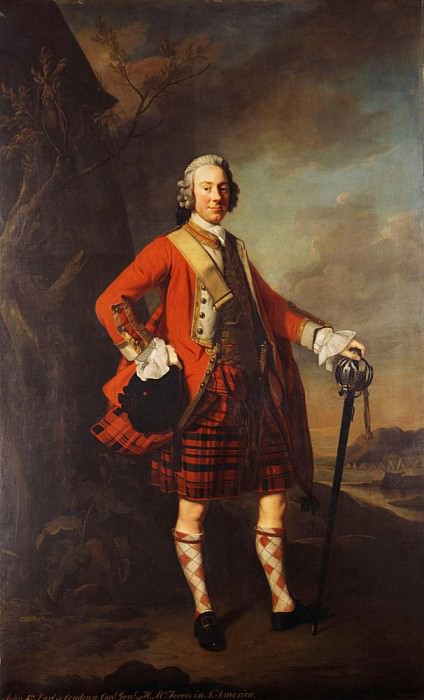 Джон Кэмпбелл, 4-й граф Лоудонский (1705-1782) в полный рост. Аллан Рэмзи