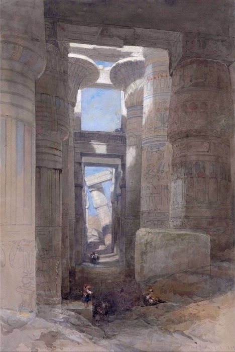 The Great Temple of Amon Karnak, The Hypostyle Hall. David Roberts