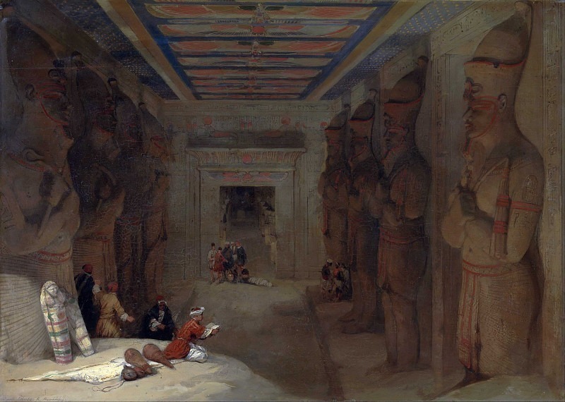 The Hypostyle Hall of the Great Temple at Abu Simbel, Egypt. David Roberts