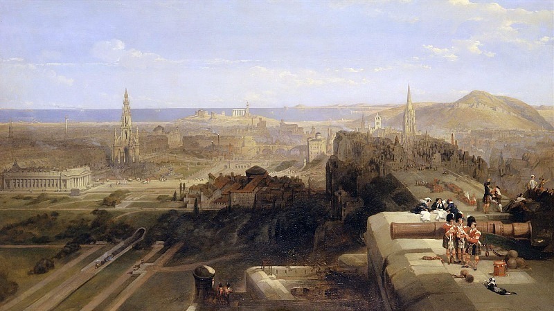 Вид на Эдинбург из замка
