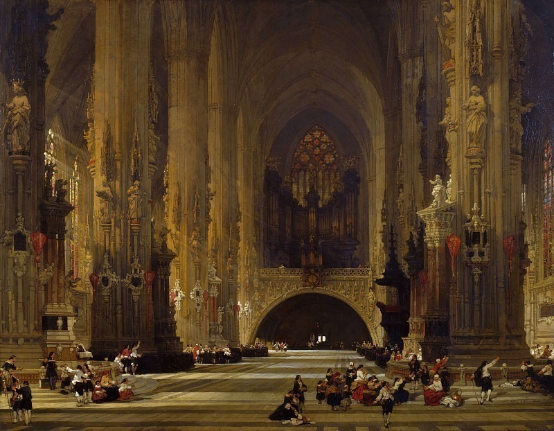 Interior of the Cathedral of St Stephen, Vienna. David Roberts