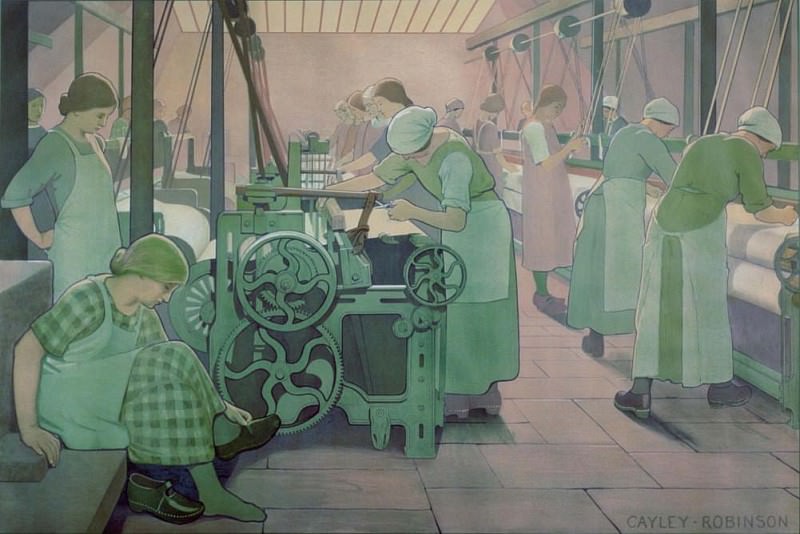 British Industries - Cotton. Frederick Cayley Robinson