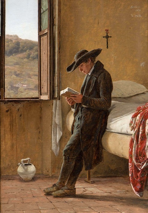 Young Clergyman Reading. Martinus Rorbye
