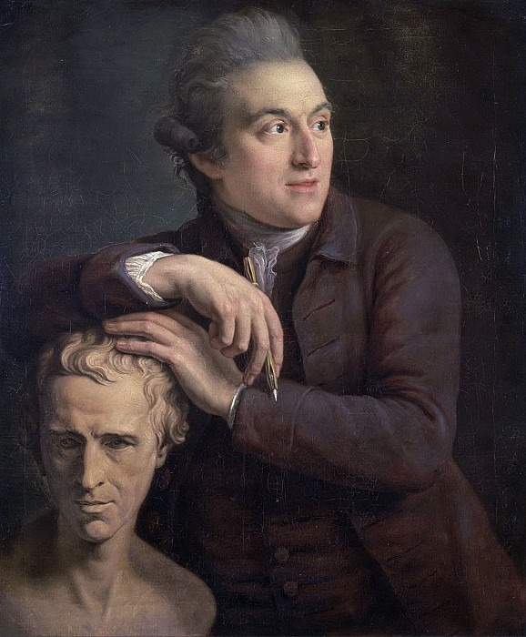 Joseph Nollekens with His Bust of Laurence Sterne. John Francis Rigaud