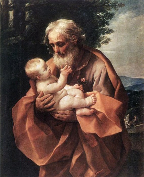 St Joseph with the Infant Jesus. Guido Reni