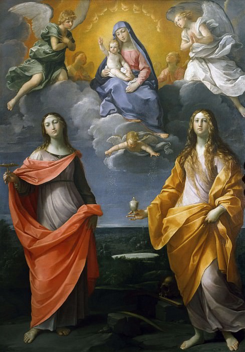 Virgin and Child with Saints Lucy and Mary Magdalene , Guido Reni