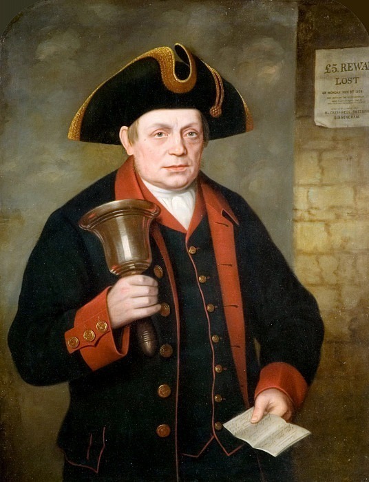 Джейкоб Уилсон (1799-1882) последний городской глашатай Бирмингема. Уильям Томас Роден
