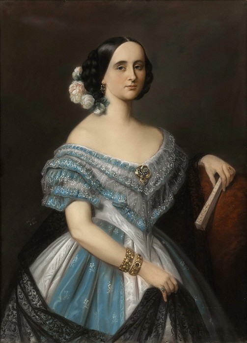 Julie (Julia Mathilda) Berwald, g. Åkerhielm of Margrethelund (1822-1877), opera singer, married to free lord court marshal Gustaf Georg Knut Åkerhielm of Mergrethelund. Maria Rohl