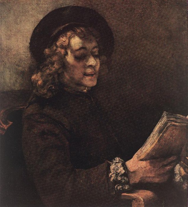 Портрет Титуса, читающего книгу, Рембрандт Харменс ван Рейн